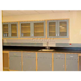 Lab Design (A Division Of Uhsc) SB-1J Lab Design Sink Bench, 6 Doors, 4 Drawers, 107"W x 30"D, Gray image.