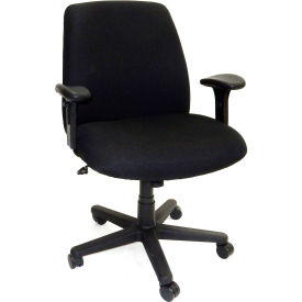 Lds Industries Llc 1010354 ShopSol Big and Tall Office Manager Chair - Fabric - Black image.
