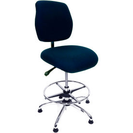 ShopSol ESD Office Chair - Medium Height - Deluxe Fabric - Blue