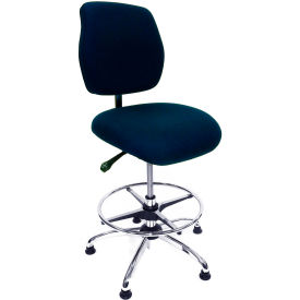 ShopSol ESD Office Chair - High Height - Deluxe Fabric - Blue