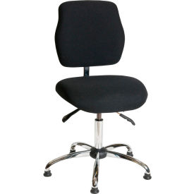 ShopSol ESD Office Chair - Low Height - Economy Fabric - Black