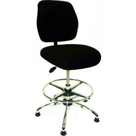Lds Industries Llc 1010446 ShopSol ESD Office Chair - Medium Height - Economy Fabric - Black image.