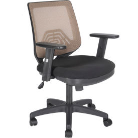 Lds Industries Llc 1010460 ShopSol Conference Room Chair - Fabric Seat with Mesh Back - Black image.