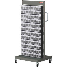 Lds Industries Llc 1010542 Shuter 1010542 Flip Out Bin Mobile Parts Cart - Single Sided with 96 Bins image.