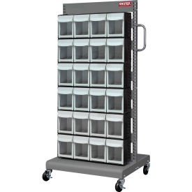 Lds Industries Llc 1010548 Shuter 1010548 Flip Out Bin Mobile Parts Cart - Single Sided with 24 Bins image.
