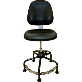 Lds Industries Llc 1010573 ShopSol Big & Tall Workbench Chair - Vinyl - Black image.