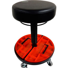 Lds Industries Llc 1010932 Shopsol™ Tool Trolley w/ Round Ring Control & Removable Parts Tray, Vinyl, Black image.