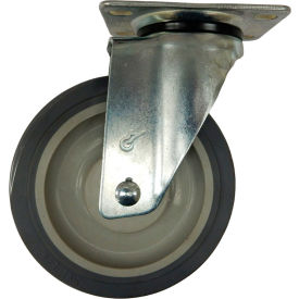 5" 75A Non-Braking Stem Caster Silver view 2