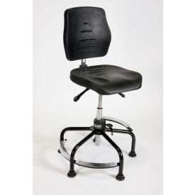 Lds Industries Llc 3010013 ShopSol™ Industrial Workbench Multi-Task Chair, Polyurethane, Black image.