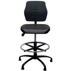 Lds Industries Llc 3010014 ShopSol™ Production Workbench Chair, Polyurethane, Black image.