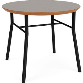 Lesro Chat Reception End Table 24" x 24" Black Frame Sarum Twill Top 