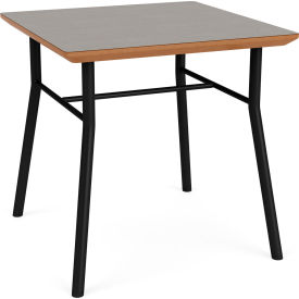 Lesro Chat Reception End Table 20" x 20" Black Frame Sarum Twill Top 