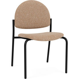 Lesro Chat Armless Guest Chair Black Frame Connelly Wren Fabric 