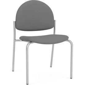 Lesro Chat Armless Guest Chair Silver Frame Open House Asteroid Fabric 