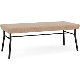 Lesro Chat 2 Seat Rectangular Reception Bench Black Frame Connelly Wren Fabric 