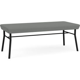 Lesro Chat 2 Seat Rectangular Reception Bench Black Frame Open House Asteroid Fabric 