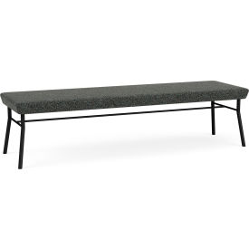 Lesro Chat 3 Seat Rectangular Reception Bench Black Frame Connelly Crow Fabric 
