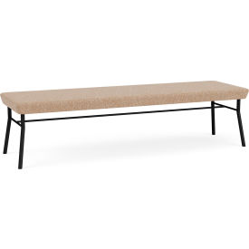 Lesro Chat 3 Seat Rectangular Reception Bench Black Frame Connelly Wren Fabric 