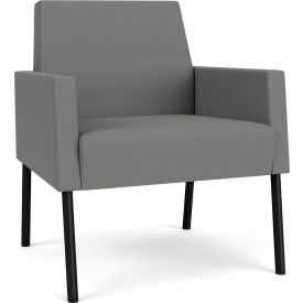 Lesro Mystic Lounge Guest Chair Black Frame Open House Asteroid Fabric 