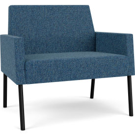 Lesro Mystic Lounge Bariatric Chair Black Frame Connelly Blue Jay Fabric 