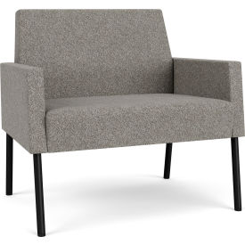Lesro Mystic Lounge Bariatric Chair Black Frame Connelly Dove Fabric 