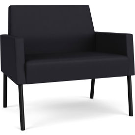 Lesro Mystic Lounge Bariatric Chair Black Frame Patriot Plus Black Vinyl 