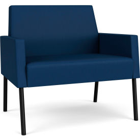 Lesro Mystic Lounge Bariatric Chair Black Frame Patriot Plus Imperial Blue Vinyl 