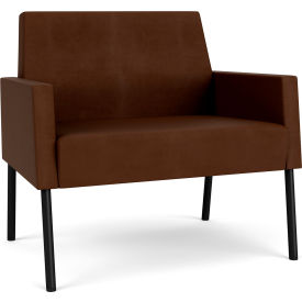 Lesro Mystic Lounge Bariatric Chair Black Frame Patriot Plus Mocha Vinyl 