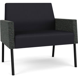 Lesro Mystic Lounge Bariatric Chair Black Frame Patriot Plus Black Vinyl Back & Seat 