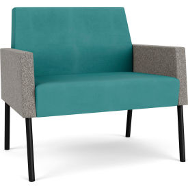 Lesro Mystic Lounge Bariatric Chair Black Frame Patriot Plus Sea Vinyl Back & Seat 