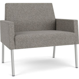 Lesro Mystic Lounge Bariatric Chair Silver Frame Connelly Dove Fabric 
