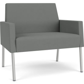 Lesro Mystic Lounge Bariatric Chair Silver Frame Open House Asteroid Fabric 