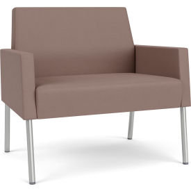 Lesro Mystic Lounge Bariatric Chair Silver Frame Open House Goose Fabric 