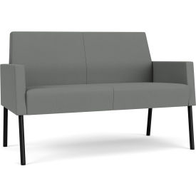Lesro Mystic Lounge Reception Loveseat Black Frame Open House Asteroid Fabric 