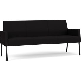 Lesro Mystic Lounge Reception Sofa Black Frame Open House Black Fabric 