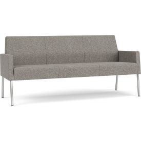 Lesro Mystic Lounge Reception Sofa Silver Frame Connelly Dove Fabric 