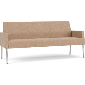 Lesro Mystic Lounge Reception Sofa Silver Frame Connelly Wren Fabric 