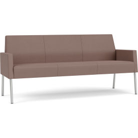 Lesro Mystic Lounge Reception Sofa Silver Frame Open House Goose Fabric 