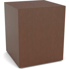 Lesro Mystic Lounge Reception Cube Table 17"L x 17"W x 20"H Gray Frame Riftwood Walnut 