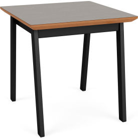 Lesro Newport Reception End Table 20" x 20" Black Frame Sarum Twill Top 