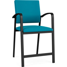 Lesro Newport Hip Guest Chair Black Frame Open House Waterfall Fabric 
