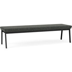 Lesro Newport 3 Seat Rectangular Reception Bench Black Frame Connelly Crow Fabric 