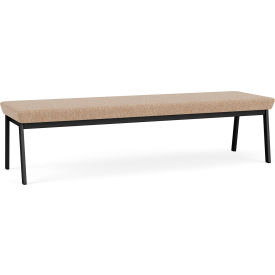 Lesro Newport 3 Seat Rectangular Reception Bench Black Frame Connelly Wren Fabric 