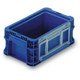 Lewis Bins NSO1207-5-BL ORBIS Stakpak NSO1207-5 Modular Straight Wall Container, 12"L x 7-13/32"W x 5"H, Blue image.