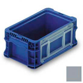 Lewis Bins NSO1207-5-GY ORBIS Stakpak NSO1207-5 Modular Straight Wall Container, 12"L x 7-13/32"W x 5"H, Gray image.