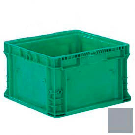 Lewis Bins NSO1615-9-GY ORBIS Stakpak NSO1615-9 Modular Straight Wall Container, 16"L x 15"W x 9-1/2"H, Gray image.