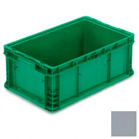 Lewis Bins NXO2415-9-GY ORBIS Stakpak NXO2415-9 Modular Straight Wall Container, 24"L x 15"W x 9-1/2"H, Gray image.