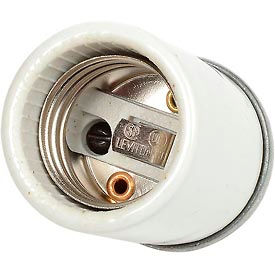 Leviton 10049 Medium Base, Incandescent, Glazed Porcelain Lampholder, White - Pkg Qty 10 Leviton 10049 Medium Base, Incandescent, Glazed Porcelain Lampholder, White - Pkg Qty 10