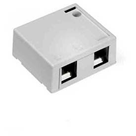 Leviton Mfg Co., Inc 41089-2WP Leviton 41089-2WP QuickPort Surface Mount Housing, 2-Port, White image.