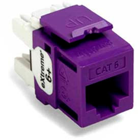 Leviton Mfg Co., Inc 61110-RP6 Leviton 61110-Rp6 Extreme 6+ Quickport Connector, Cat 6, Purple image.